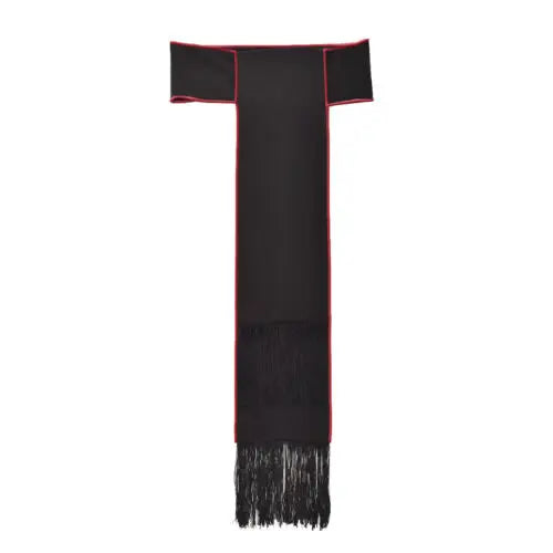 Men's Broadcloth Clergy Cassock Cincture Set – Wide Sash Waist Belt with Fringed Trim