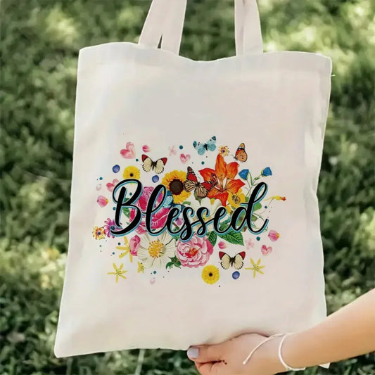 Jesus Print Canvas Tote Bag