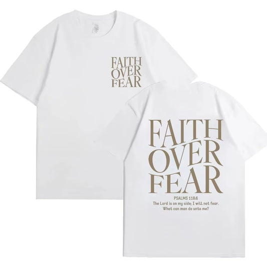 Faith over Fear Christian graphic T-shirt