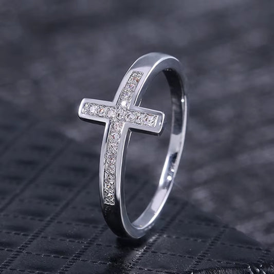Simple Cross Women Ring