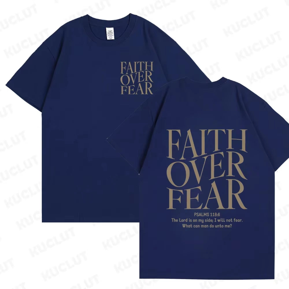 Faith over Fear Christian graphic T-shirt