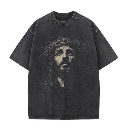 Jesus Forgive Them Father Vintage Christian T-shirt