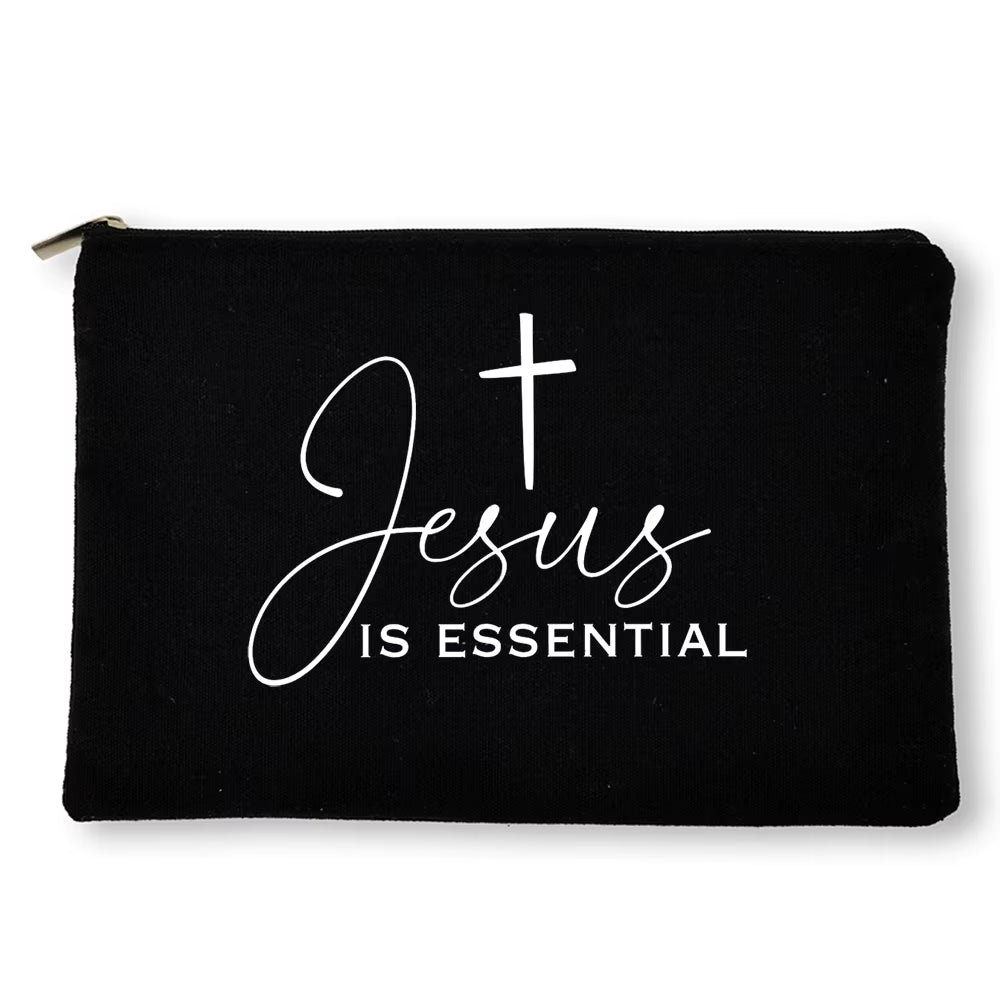 Jesus Canvas Cosmetic Bag for Women