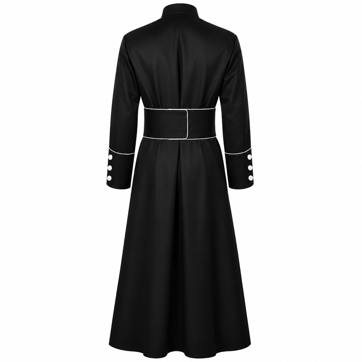 Unisex Clergy Cassock Robe Set with Cross Details
