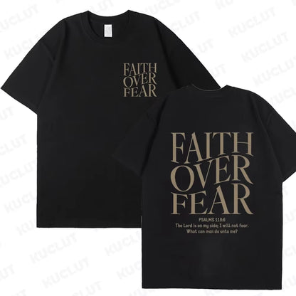 Faith over Fear Christian graphic T-shirt