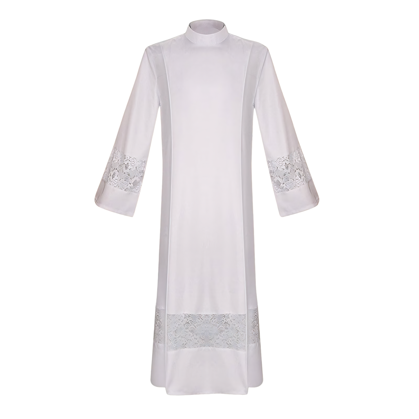 Alb Cassock Vestment Set — Premium Clergy Robe with Guipure Lace Inserts