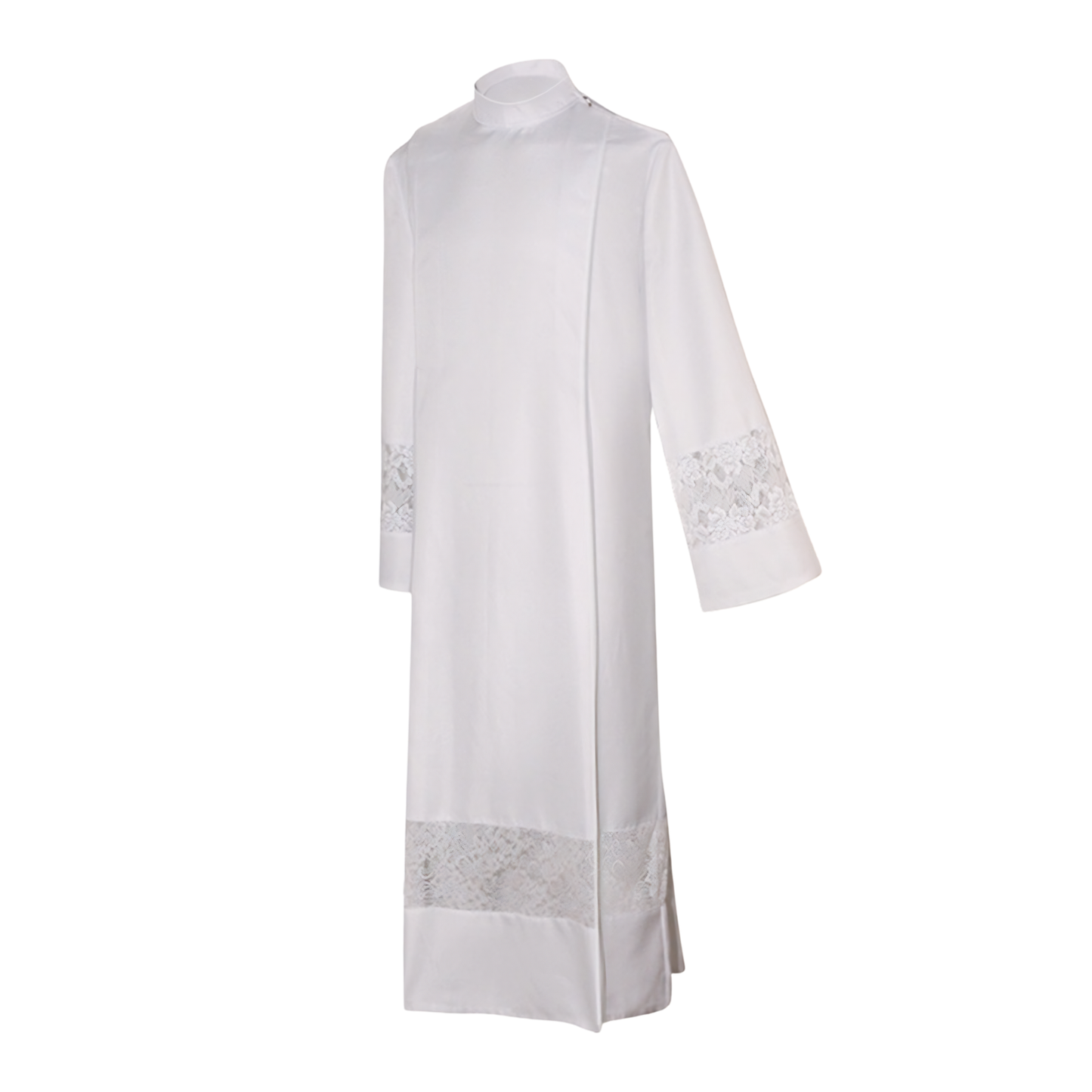 Alb Cassock Vestment Set — Premium Clergy Robe with Guipure Lace Inserts