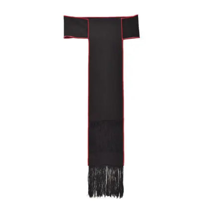 Men's Broadcloth Clergy Cassock Cincture Set – Wide Sash Waist Belt with Fringed Trim