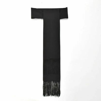 Men's Broadcloth Clergy Cassock Cincture Set – Wide Sash Waist Belt with Fringed Trim