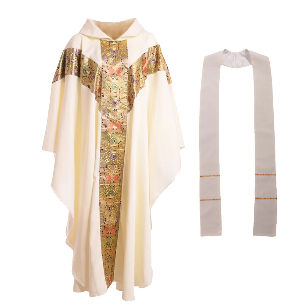 Clergy Chasuble & Stole Set — Liturgical Vestment for Catholic Priests