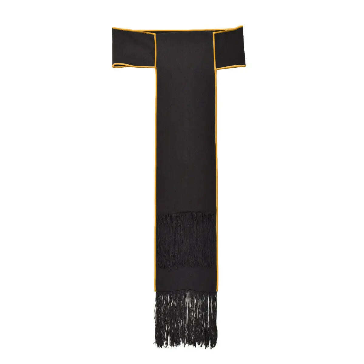 Men's Broadcloth Clergy Cassock Cincture Set – Wide Sash Waist Belt with Fringed Trim