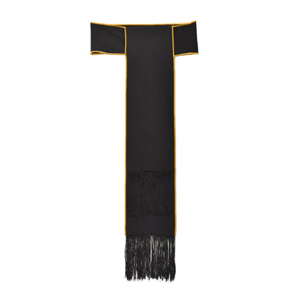Men's Broadcloth Clergy Cassock Cincture Set – Wide Sash Waist Belt with Fringed Trim