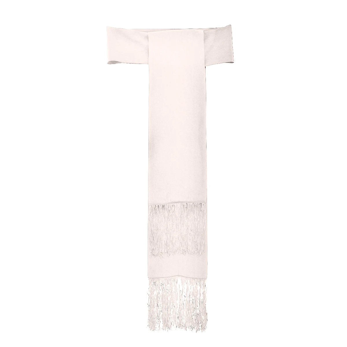 Men's Broadcloth Clergy Cassock Cincture Set – Wide Sash Waist Belt with Fringed Trim
