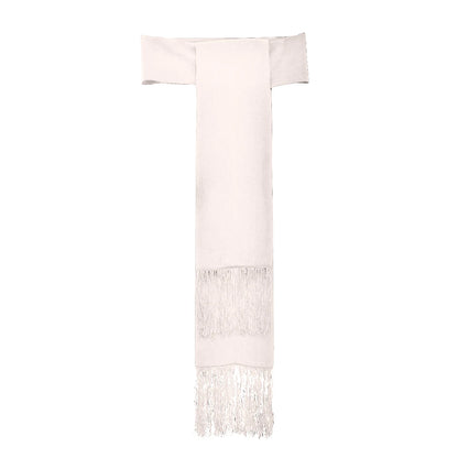 Men's Broadcloth Clergy Cassock Cincture Set – Wide Sash Waist Belt with Fringed Trim