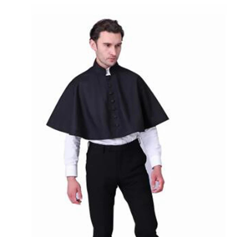 Men's Traditional Clergy Shoulder Cape Pellegrina – Premium Liturgical Cassock Mozzetta Attachment