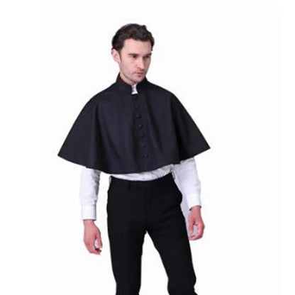 Men's Traditional Clergy Shoulder Cape Pellegrina – Premium Liturgical Cassock Mozzetta Attachment