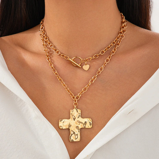 Layered Cross Necklace — A Symbol of Faith, Worn with Grace