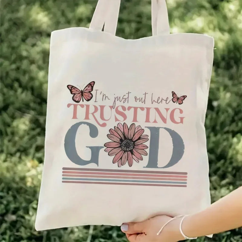 Jesus Print Canvas Tote Bag 