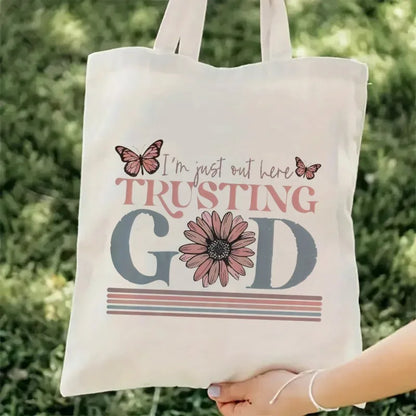 Jesus Print Canvas Tote Bag 