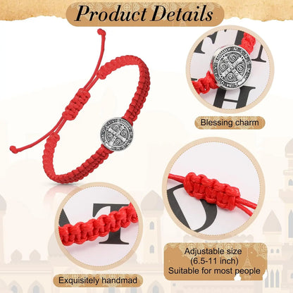 St. Benedict Blessing Charm Bracelet — Set of 2