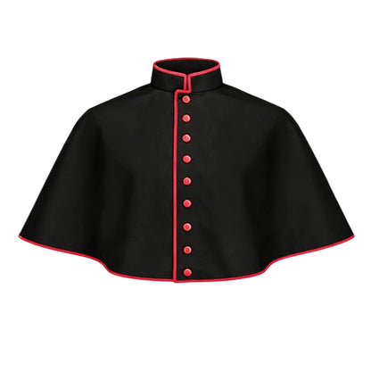 Men's Traditional Clergy Shoulder Cape Pellegrina – Premium Liturgical Cassock Mozzetta Attachment