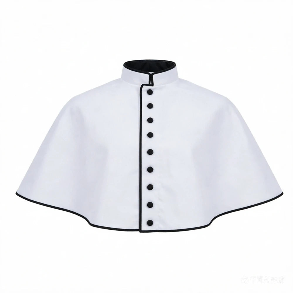 Men's Traditional Clergy Shoulder Cape Pellegrina – Premium Liturgical Cassock Mozzetta Attachment