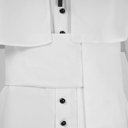 Men's Traditional Roman Catholic Clergy Cassock Robe Set – Complete Liturgical Vestment with Shoulder Cape, Cincture Belt, and Cross Pendant