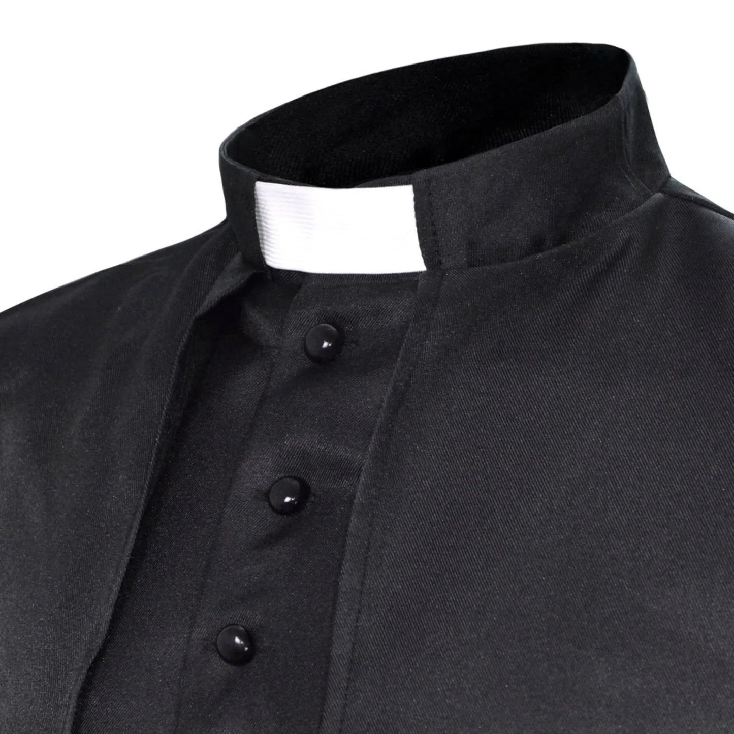 Men's Traditional Roman Catholic Clergy Cassock Robe Set – Complete Liturgical Vestment with Shoulder Cape, Cincture Belt, and Cross Pendant