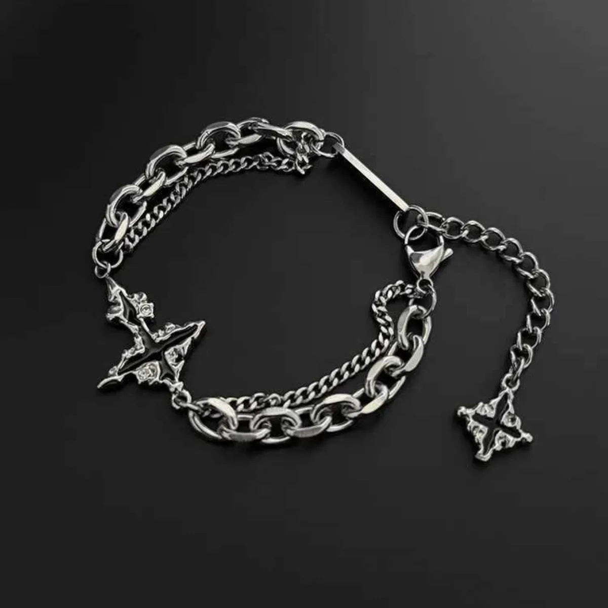 Star Charm Chain Bracelet — Stainless Steel