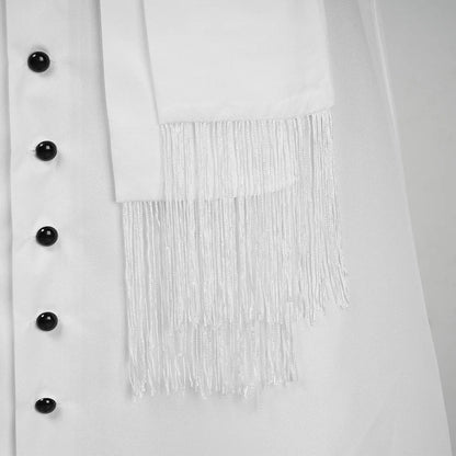 Men's Traditional Roman Catholic Clergy Cassock Robe Set – Complete Liturgical Vestment with Shoulder Cape, Cincture Belt, and Cross Pendant