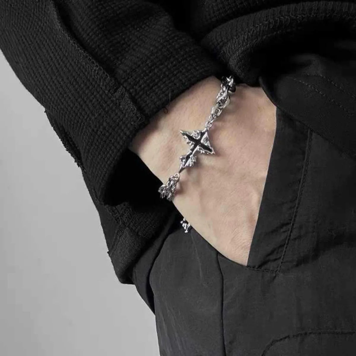 Star Charm Chain Bracelet — Stainless Steel
