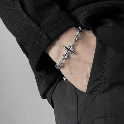 Star Charm Chain Bracelet — Stainless Steel
