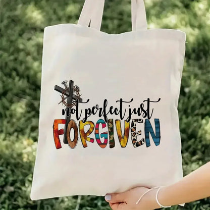 Jesus Print Canvas Tote Bag 