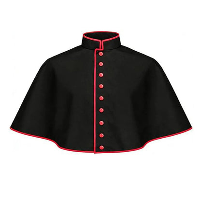 Men's Traditional Clergy Shoulder Cape Pellegrina – Premium Liturgical Cassock Mozzetta Attachment