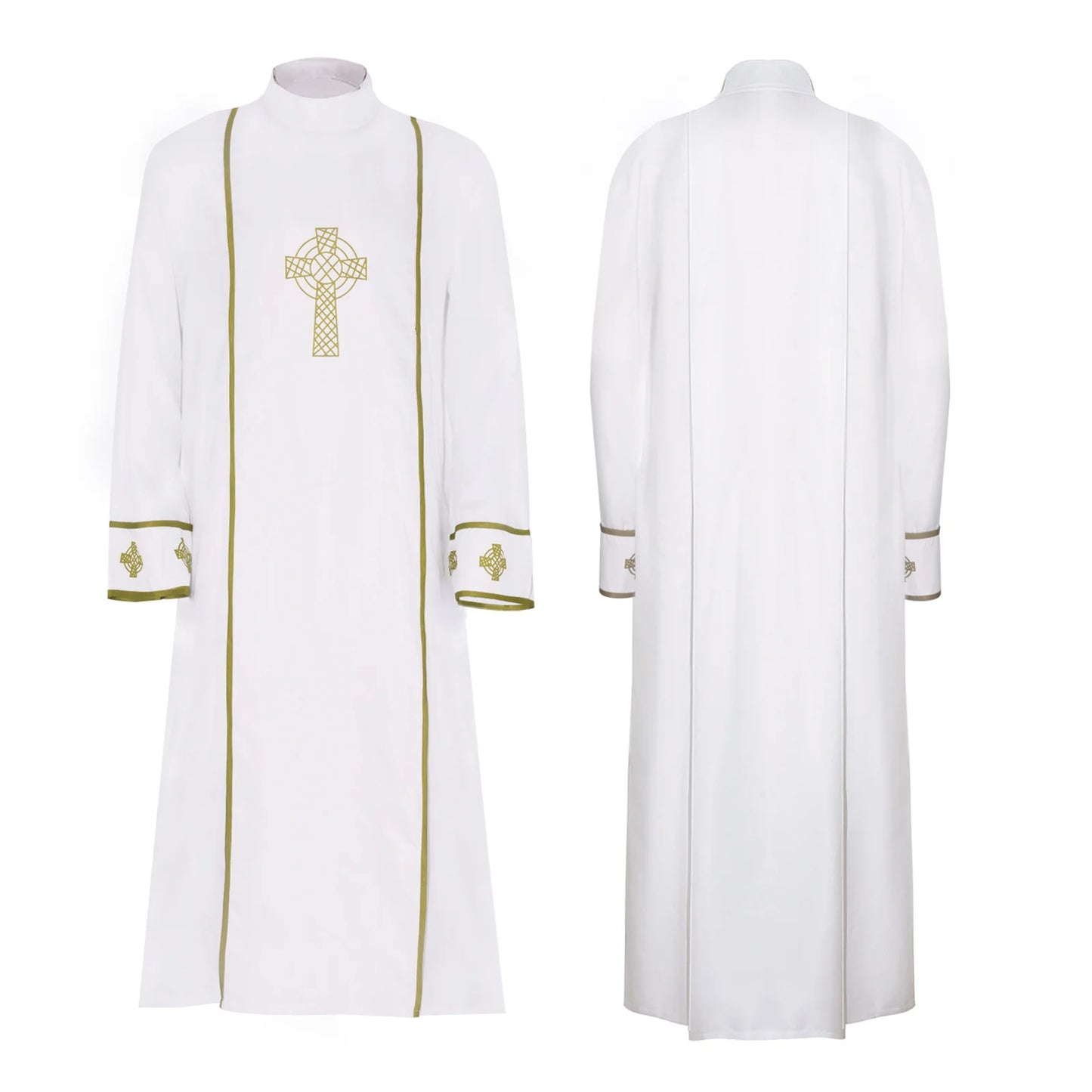 Men's Medieval Cao Pi Liturgical Cassock Robe – Minimalist Clergy Vestment Alb Gown