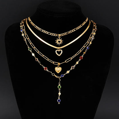 Layered Gold Necklace Set — 4-Piece Chain Collection