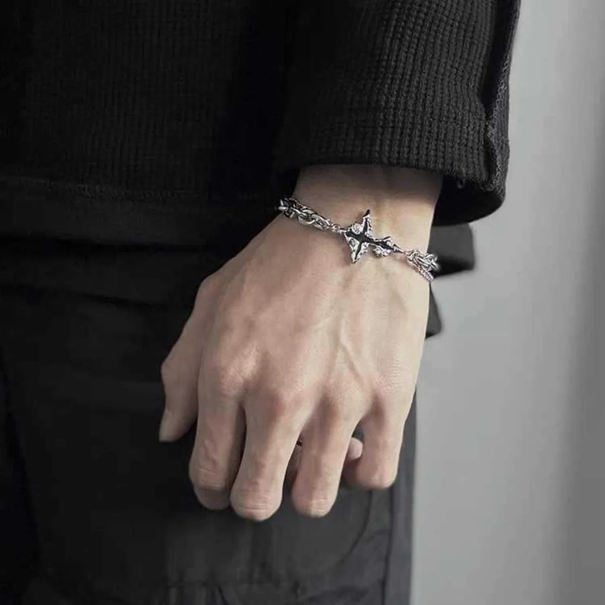 Star Charm Chain Bracelet — Stainless Steel