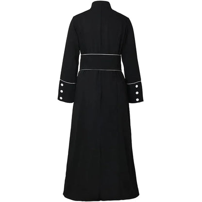 Gracynn Unisex Medieval Clergy Cassock Robe – Anime-Inspired Liturgical Set with Coat and Belt