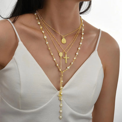 Layered Gold Necklace Set — 4-Piece Chain Collection