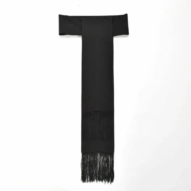 Men's Broadcloth Clergy Cassock Cincture Set – Wide Sash Waist Belt with Fringed Trim