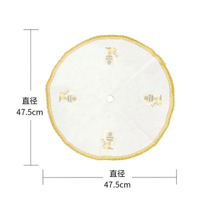 Sacred Embroidered Chalice Veil and Paten Cover – Liturgical Altar Vessel Cloth with Cross Finial