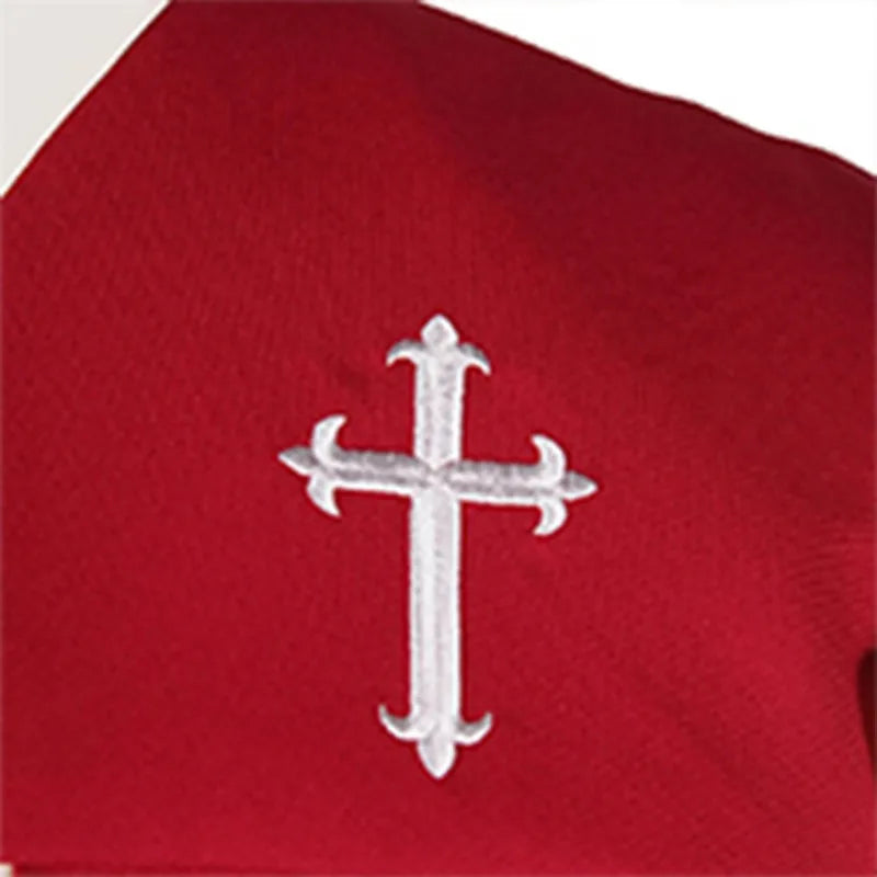 Premium Adult Liturgical Choir Robe Set – Classic Church Uniform with Contrast Yoke and Tied Tie
