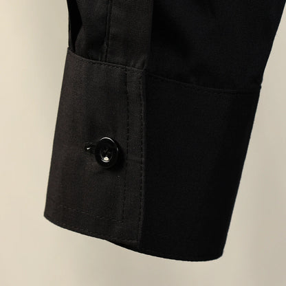 Men's Broadcloth Clergy Tab-Collar Shirt – Classic Long Sleeve Minister Uniform Top