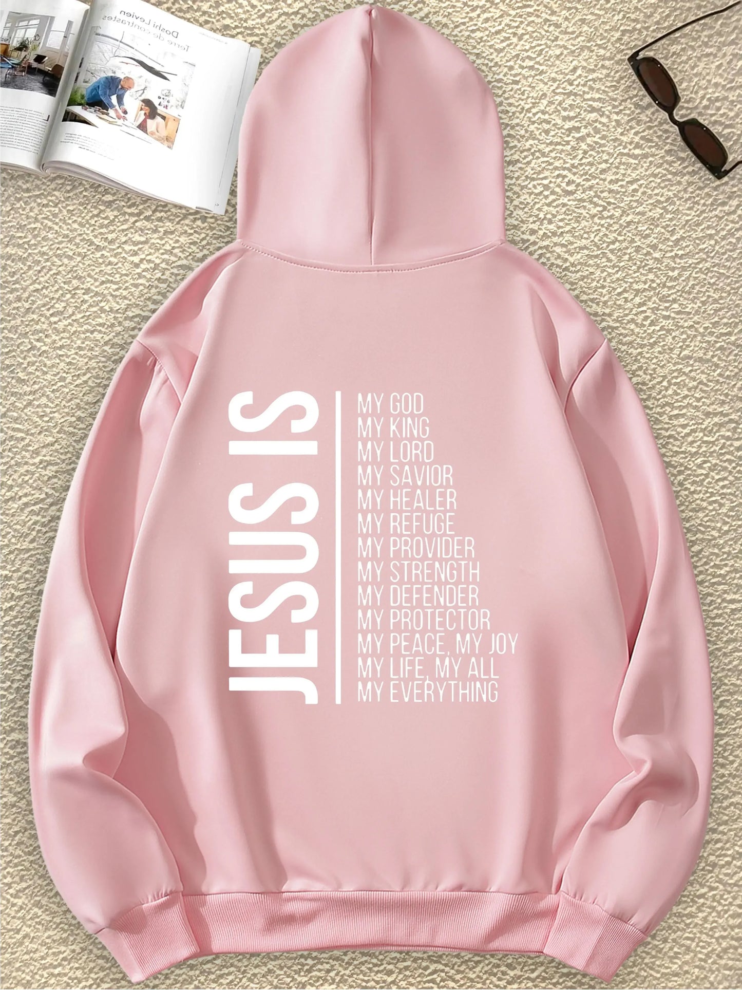 JESUS Fashion Interesting Letter Graphic Print Sweatshirt