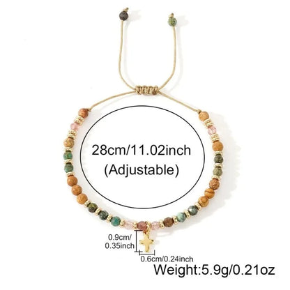 Natural Stone Cross Bracelet — A Reminder of God's Love