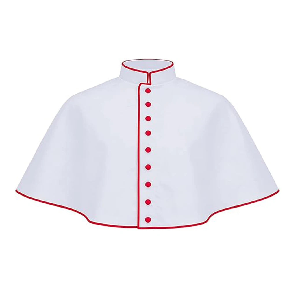 Men's Traditional Clergy Shoulder Cape Pellegrina – Premium Liturgical Cassock Mozzetta Attachment