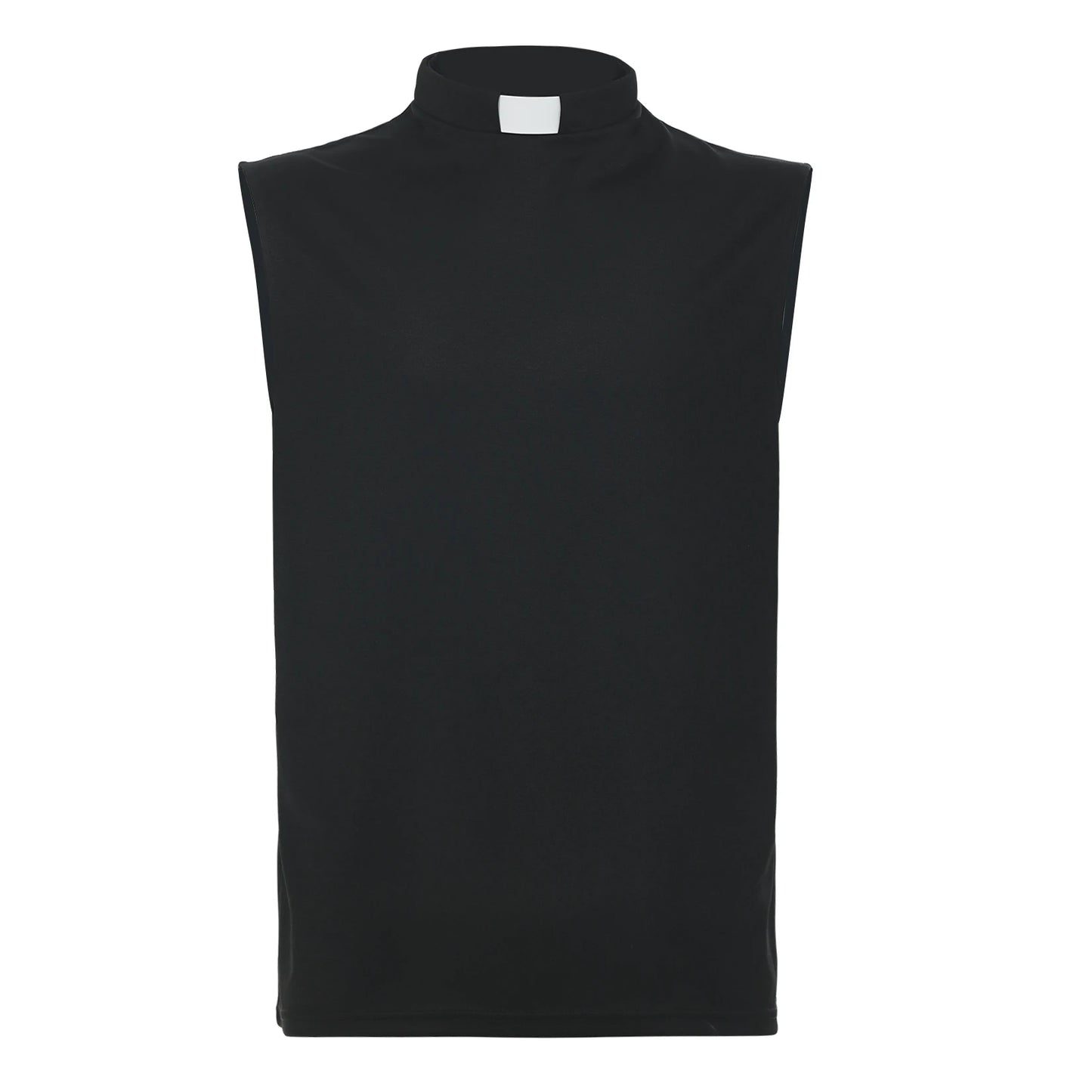 Men's Broadcloth Sleeveless Clergy Shirt – Lightweight Insert Tab Collar Ministry Top