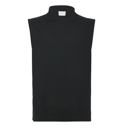 Men's Broadcloth Sleeveless Clergy Shirt – Lightweight Insert Tab Collar Ministry Top