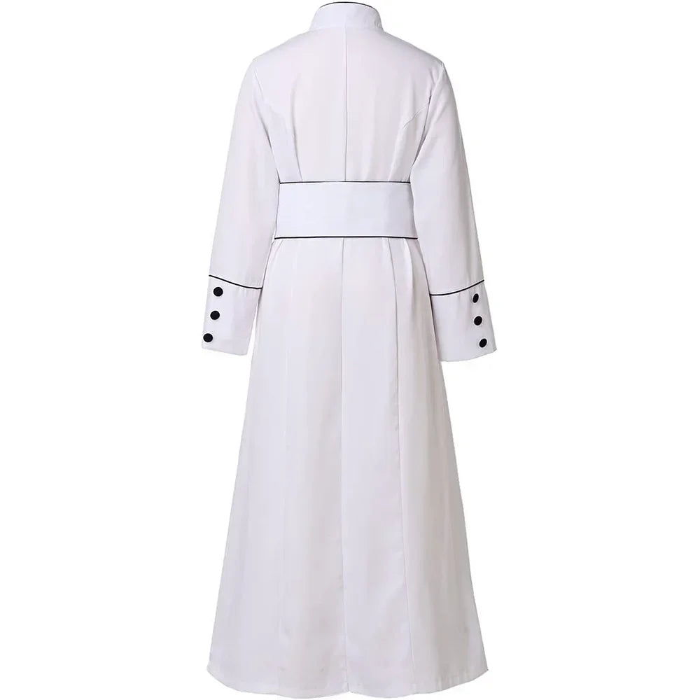 Gracynn Unisex Medieval Clergy Cassock Robe – Anime-Inspired Liturgical Set with Coat and Belt