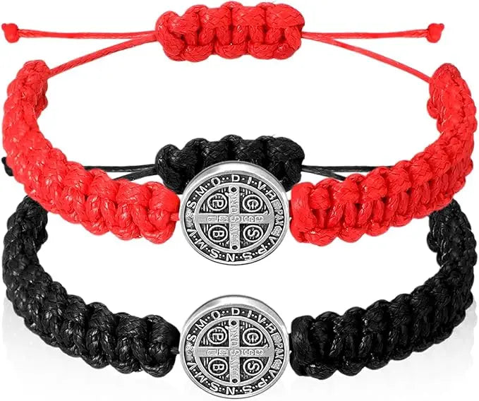 St. Benedict Blessing Charm Bracelet — Set of 2